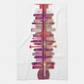 Seattle Washington Skyline Theedoek (Verticaal)