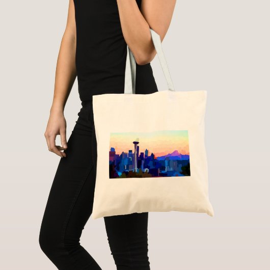 Seattle Washington Skyline Tote Bag (Voorkant (product))