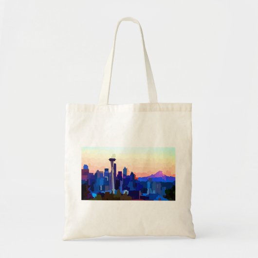 Seattle Washington Skyline Tote Bag (Voorkant)