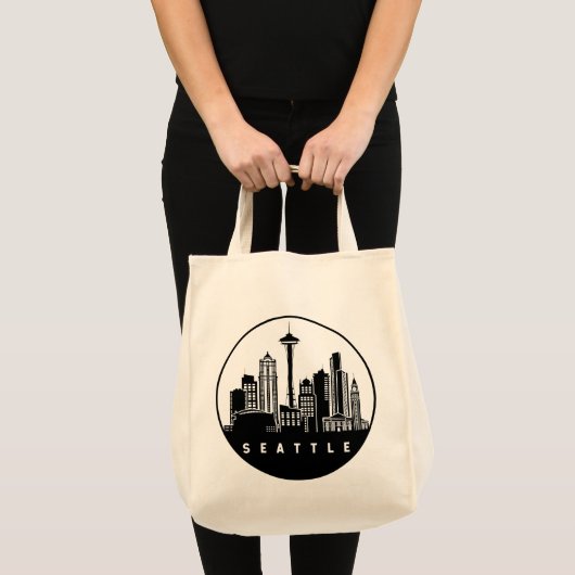 Seattle Washington Skyline Tote Bag (Voorkant (product))