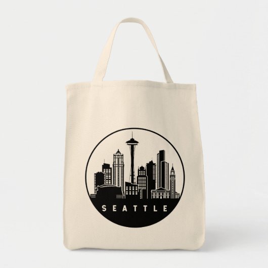 Seattle Washington Skyline Tote Bag (Voorkant)