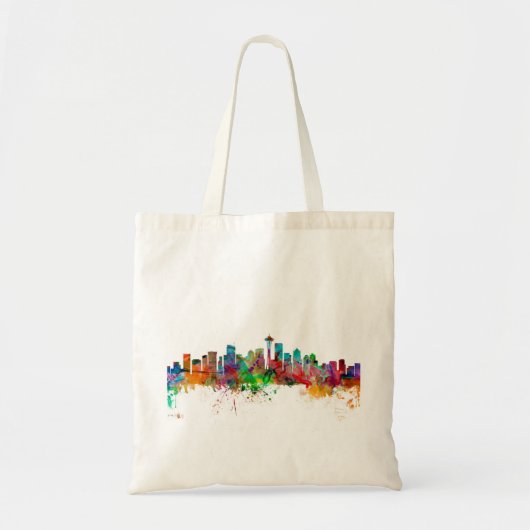 Seattle Washington Skyline Tote Bag (Voorkant)