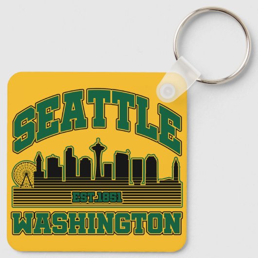 Seattle, Washington Sleutelhanger (Achterkant)