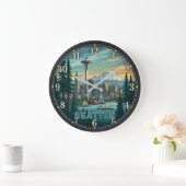 Seattle Washington Space Needle and Mount Rainier Grote Klok (Huis)
