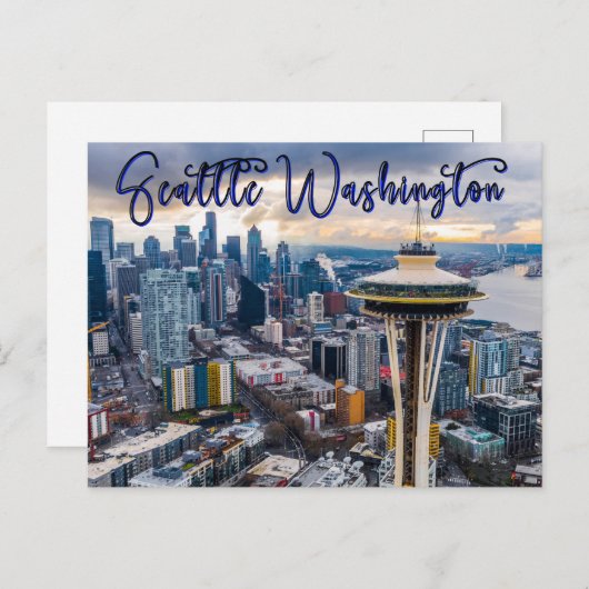 Seattle Washington Space Needle Briefkaart (Voorkant / Achterkant)