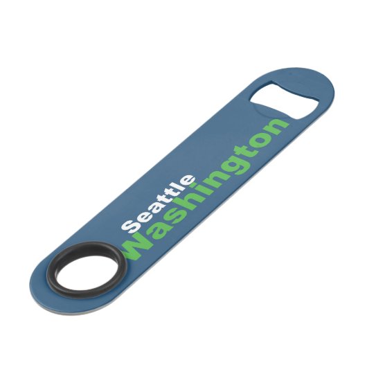 Seattle, Washington Speed Bottle Opener Speed Flessenopener (Voorkant Gekanteld)