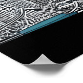 Seattle Washington stadsgezicht in zwart-wit Poster (Hoek)