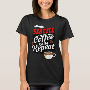 Seattle Washington State Koffiedrinker Regen T-shirt