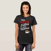 Seattle Washington State Koffiedrinker Regen T-shirt (Voorkant volledig)