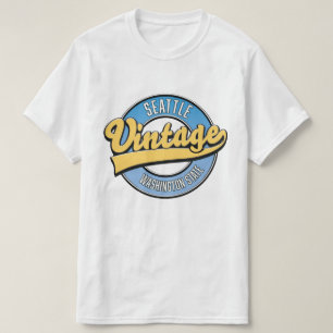 Seattle Washington State retro logo. T-shirt