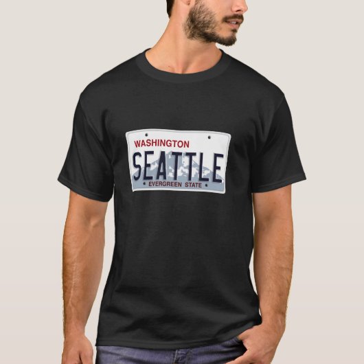 Seattle Washington State Thuiswijk Vergunning T-shirt (Voorkant)