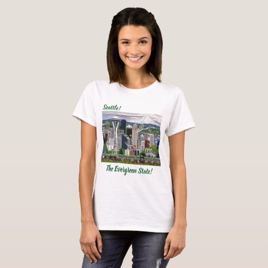 Seattle Washington T-shirt (Voorkant volledig)