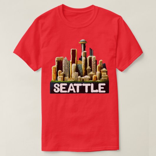 Seattle Washington T-shirt (Design voorkant)