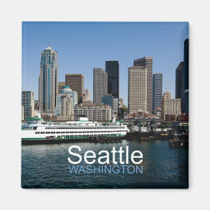 Seattle Washington Travel Photo Souvenir Magnet