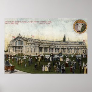 Seattle, Washington - Uitzicht van de Landbouw Poster