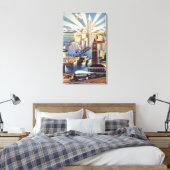 Seattle, Washington - Uitzicht van de stad Canvas Afdruk (Insitu (Slaapkamer))