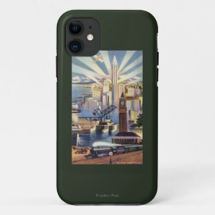 Seattle, Washington - Uitzicht van de stad Case-Mate iPhone Case