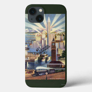 Seattle, Washington - Uitzicht van de stad Case-Mate iPhone Case