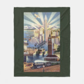 Seattle, Washington - Uitzicht van de stad Fleece Deken (Voorkant)