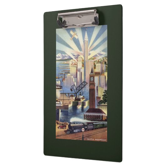 Seattle, Washington - Uitzicht van de stad Klembord (Links)