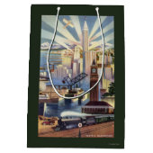 Seattle, Washington - Uitzicht van de stad Medium Cadeauzakje (Achterkant)