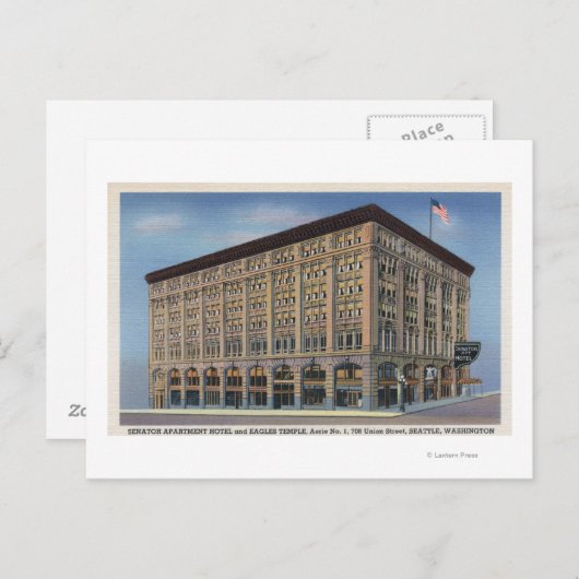 Seattle, Washington - Uitzicht van Senator Apt Briefkaart (Voorkant / Achterkant)