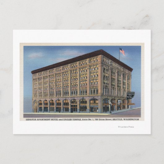 Seattle, Washington - Uitzicht van Senator Apt Briefkaart (Voorkant)