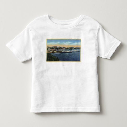 Seattle, Washington - Uitzicht van Smith Kinder Shirts (Voorkant)
