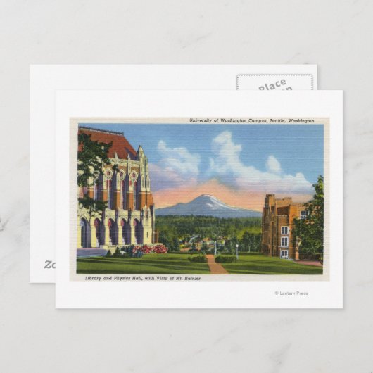 Seattle, Washington - Universiteit van Washington Briefkaart (Voorkant / Achterkant)