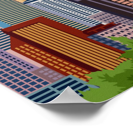 Seattle Washington US Travel Poster (Hoek)