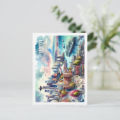 Seattle Washington USA Beroemde Plaats waterverf Briefkaart (Staand voorkant)
