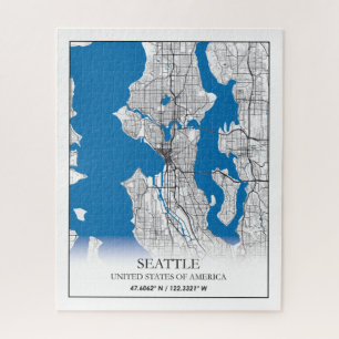 Seattle Washington USA Travel City Map Legpuzzel