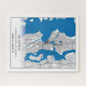 Seattle Washington USA Travel City Map Legpuzzel (Horizontaal)