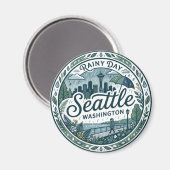 Seattle, Washington, USA USA Magneet (Voorkant / Achterkant)