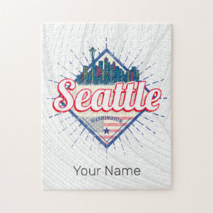 Seattle Washington Verenigde Staten City Skyline V Legpuzzel