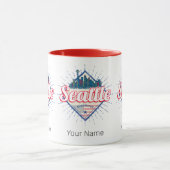 Seattle Washington Verenigde Staten City Skyline V Mok (Midden)