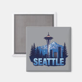 Seattle Washington Verenigde Staten van Amerika Magneet (Voorkant / Achterkant)