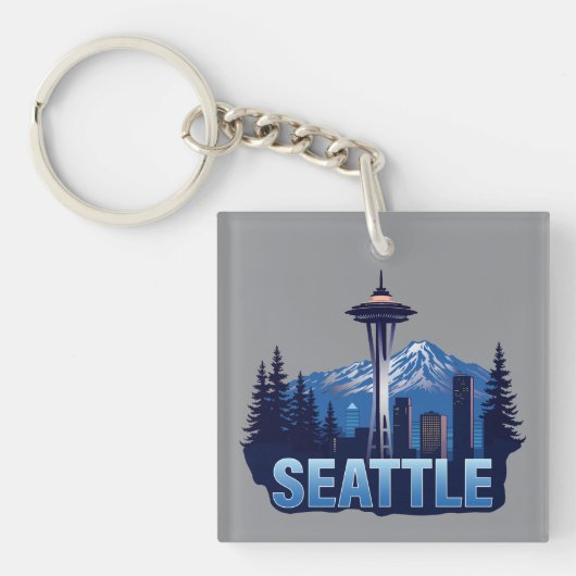 Seattle Washington Verenigde Staten van Amerika Sleutelhanger (voorkant)