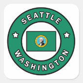 Seattle Washington Vierkante Sticker (Voorkant)