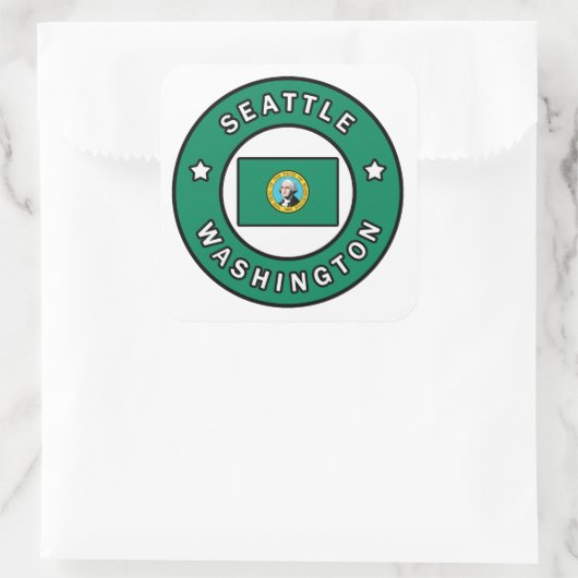 Seattle Washington Vierkante Sticker (Tas)