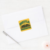 Seattle, Washington Vierkante Sticker (Envelop)