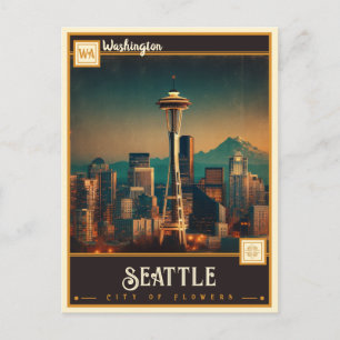 Seattle, Washington Vintage Ansichtkaart Briefkaart