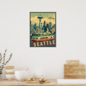 Seattle, Washington Vintage Poster (Keuken)