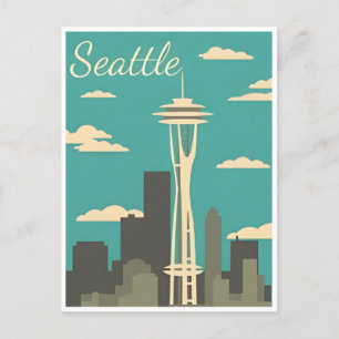 Seattle Washington Vintage Travel America Briefkaart