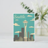 Seattle Washington Vintage Travel America Briefkaart (Staand voorkant)