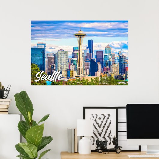Seattle, Washington, VS Poster (Thuiskantoor)