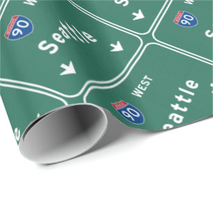 Seattle Washington wa Interstate Highway Freeway : Cadeaupapier