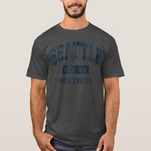 Seattle Washington WA Vintage Atletiek Sport Desi T-shirt