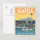 Seattle, Washington | We zijn verhuisd Uitnodiging Briefkaart (Voorkant / Achterkant)