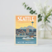 Seattle, Washington | We zijn verhuisd Uitnodiging Briefkaart (Staand voorkant)